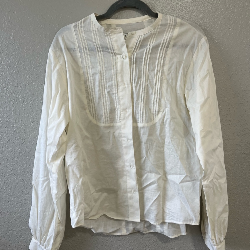 Cream Tecovas Western Button Up Top; BRAND NEW NEVER WORN! :)